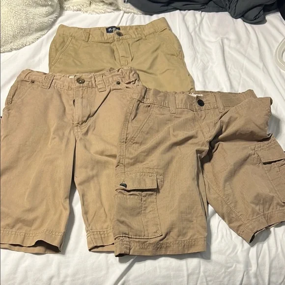 Boys size 8 Tan Cargo Shorts Trio children’s place and Cherokee - Picture 1 of 8